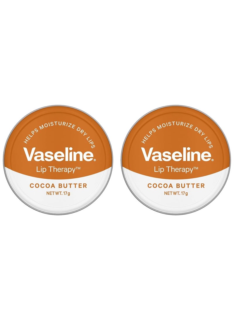 Vaseline Lip therapy Cocoa Butter, 17G  (Pack of 2) - Image 1